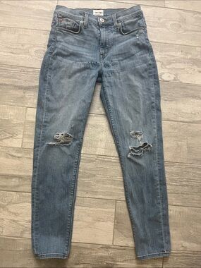 Hudson Jeans Skinny Ripped Mid Blue